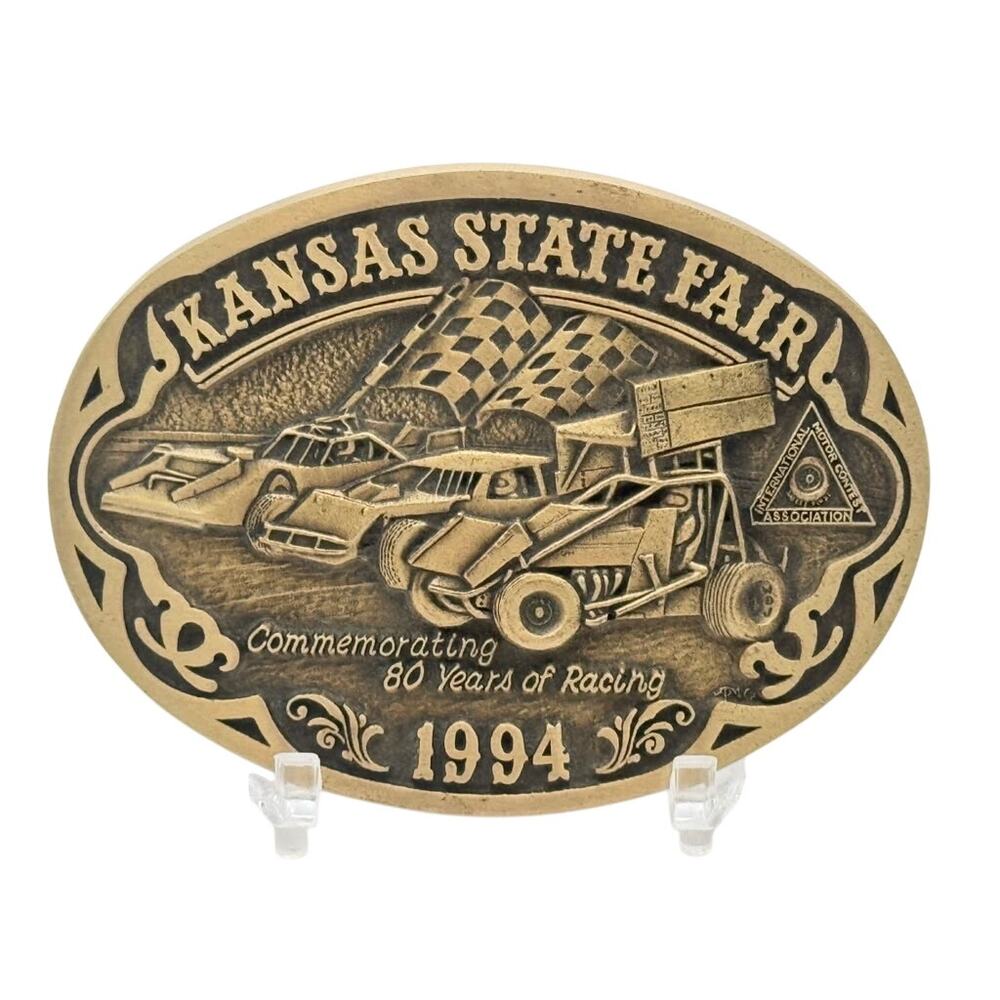 Stone Post Buckles N Stuff Kansas State Fair 1994 State Fair Belt Buckle